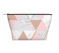 Triángulo Blanco Rosa, Bolsa de artículos de tocador Bolsa de Maquillaje Bolsa de cosméticos Bolsa de artículos de tocador de Viaje portátil