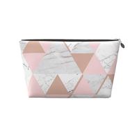 Triángulo Blanco Rosa, Bolsa de artículos de tocador Bolsa de Maquillaje Bolsa de cosméticos Bolsa de artículos de tocador de Viaje portátil