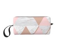 Triángulo Blanco Rosa, Bolsa de Maquillaje Bolsa de cosméticos Bolsa de artículos de tocador de Viaje portátil Bolsa de Maquillaje