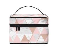 Triángulo Blanco Rosa, Bolsa de Maquillaje Bolsa de cosméticos Bolsa de Aseo de Viaje portátil Estuche para lápices