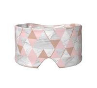 Triángulo blanco y rosa,Máscara para ojos con bloqueo de luz y protección ocular completa para dormir, orejeras y ojos.