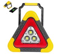 Triángulo de advertencia LED solar para coche, 2 en 1, triángulo de avería con 4 modos, lámpara de trabajo, luz de emergencia portátil plegable para ayuda en carretera, reparación y camping
