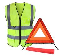 Triángulo de advertencia para coche, triángulo reflectante de 360 grados, triángulo de emergencia, triángulo de avería, plegable para coches, camiones, furgonetas, conformidad con StVZO, adecuado para