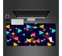 Triángulo De Color Alfombrilla de Ratón,XXL 800x400x3mm Grande Mouse Pad,Base de Goma Antideslizante,Superficie Tela Fina,Mejora la precisión y la Velocidad Adecuada para Jugadores,PC y portátil