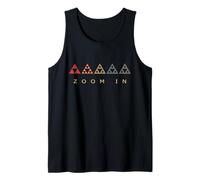 Triángulo Fractal Geometría Matemáticas Retro Camiseta sin Mangas