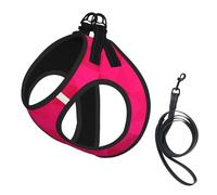 Triángulo geométrico Fucsia,Arnés para Mascotas, arnés Reflectante Ajustable para Perros,M