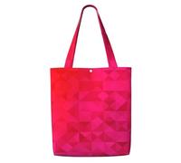 Triángulo geométrico fucsia，Bolsas de supermercado reutilizables, bolsas de compras, bolsas de lona de gran capacidad, bolso de hombro