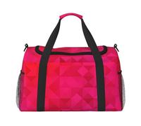Triángulo geométrico Fucsia,Bolsas Deportivas, Bolsos de Viaje Deportivos Cruzados de Mano, Bolsas de Viaje de Gran Capacidad para Mujeres y Hombres.
