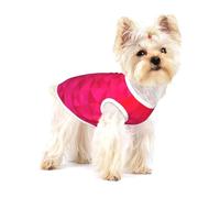 Triángulo geométrico Fucsia,Camiseta de algodón sin Mangas para Mascotas, Chaleco Transpirable, Suave y elástico para Cachorros,L