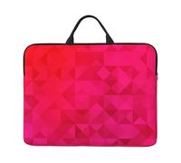 Triángulo geométrico Fucsia,Funda para portátil de 14 Pulgadas, Funda para portátil, maletín con asa