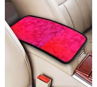 Triángulo geométrico fucsia,Funda para reposabrazos de consola central de vehículo, almohadilla suave y cómoda para pasamanos de coche, cojín universal