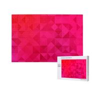 Triángulo geométrico Fucsia,Rompecabezas de Madera de 1000 Piezas para Adultos y Adolescentes.