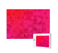 Triángulo geométrico Fucsia,Rompecabezas de Madera de 300 Piezas, Juego Familiar, Rompecabezas para Adultos, Adolescentes, decoración del hogar