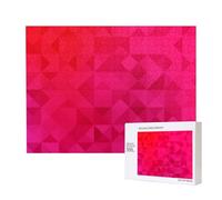 Triángulo geométrico Fucsia,Rompecabezas de Madera de 500 Piezas, Juego Familiar, Rompecabezas para Adultos, Adolescentes, decoración del hogar