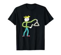 Triángulo Jugando Stickman Camiseta