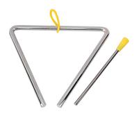 Triángulo Musical de 6 Pulgadas, Triángulo de Instrumento de Acero con Percha Amarilla para Niños, Calidad de Sonido Vibrante, Educación Musical de la Primera Infancia