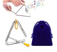 Triángulo Musical, Instrumento Triangular, Triangulo Percusion Bateadore, Musical Triangular con Batidor, Triángulo Instrumento de Percusión de Enseñanza Musical para Educación Temprana, 12.5cm