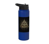 Triángulo Ojo Visión Símbolo Sabiduría Stainless Steel Insulated Water Bottle