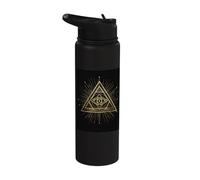 Triángulo Ojo Visión Símbolo Sabiduría Stainless Steel Insulated Water Bottle