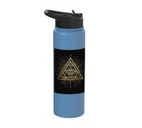 Triángulo Ojo Visión Símbolo Sabiduría Stainless Steel Insulated Water Bottle