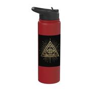 Triángulo Ojo Visión Símbolo Sabiduría Stainless Steel Insulated Water Bottle