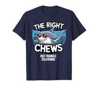 Triángulo Rojo California El Derecho a Masticar Gran Tiburón Blanco Camiseta