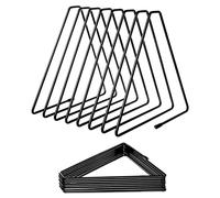 Triángulo Sujetalibros, Revistero Sujeta Libros Metal, Revistero Sujeta Libros Metal Negro, para Libros y Documentos en Estudios, Despachos y Dormitorios (Negro)