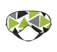 Triángulos Aleatorios Verde Lima Gris Negro Sobre Blanco, Cubreojos completos Antifaz bloqueador de luz Antifaz para dormir Antifaz suave con los ojos vendados Noche