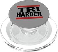 Triathlets TRI HARDER - Swim Bike Run Triathlon Inspired PopSockets PopGrip para MagSafe