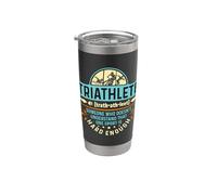 Triatleta Alguien que no ama la competencia Triatlón Vaso térmico de acero inoxidable de doble pared