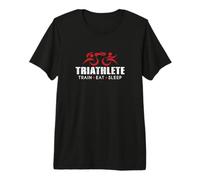 Triatleta Tren Comer Dormir Repetir Nadar Bicicleta Correr Triatlón Camiseta Premium