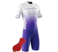 Triatlon Tri Suit - Summer Cycling Skinsuit Triatlón for Hombres, Pro Manga Corta Traje de Ciclismo,Triathlon Speedsuit Trisuit de Manga Corta Speedsuit (3,S)