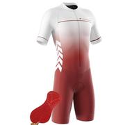 Triatlon Tri Suit - Summer Cycling Skinsuit Triatlón for Hombres, Pro Manga Corta Traje de Ciclismo,Triathlon Speedsuit Trisuit de Manga Corta Speedsuit (2,M)