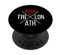 Triatlón Triatleta Swim Bike Run Endurance Diseño Inspirado PopSockets PopGrip Adhesivo