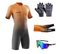 Triatlón Triatlón Triatlón de Manga Corta para Hombre，Traje de Natación para Bicicleta，Traje de Ciclismo Acolchado de una Pieza para，Ciclismo,Carrera,Natación (TYP-7,L)