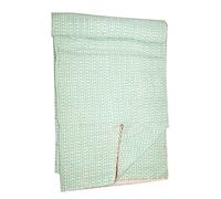 Tribal Asian Textiles Manta reversible de algodón para cama Ikat Kantha, tamaño Queen (verde)
