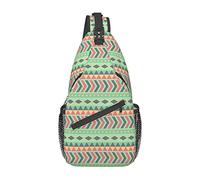 Tribal Boho Pattern Sling Bag, Casual Crossbody Shoulder Bag Senderismo Daypack Crossbody Hombro Mochila Travel Chest Pack para Hombres Mujeres