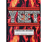 Tribal Flame Yeet College Ruled Journal | Cool Meme Slang Notebook for Boys, Teens & Gen Z Fans