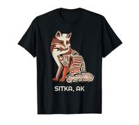 Tribal Fox Sitka, Regalo de Estilo Haida Nativo Indio Americano de AK Camiseta gráfica económica