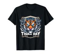 Tribal Tiger Lines: Celebra el Día del Tigre 2025 Camiseta