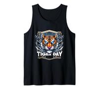 Tribal Tiger Lines: Celebra el Día del Tigre 2025 Camiseta sin Mangas