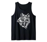 Tribal Wolf Head Design Feroz Lone Northern Spirit Art Camiseta sin Mangas