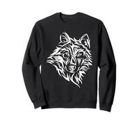Tribal Wolf Head Design Feroz Lone Northern Spirit Art Sudadera