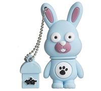 Tribe Animals The Originals Pendrive - Memoria USB Flash Drive 2.0, de goma, de 4 GB con llavero, diseño Cirillo el Conejo