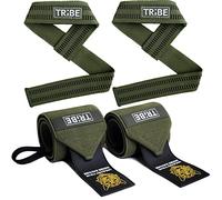 Tribe Lifting Wrist Wraps and Straps Set Muñequeras, Unisex Adulto, Verde, Talla única