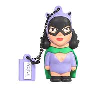 Tribe - Llave USB 16 GB Cat Woman - Memoria Flash Drive 2.0, Personaje Original DC Comics, Llave USB Compatible con Windows, Linux e Mac