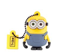 Tribe Los Minions Despicable Me Bob - Memoria USB 2.0 de 16 GB Pendrive Flash Drive de Goma con Llavero, Color Amarillo