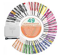 Tribe RN Badge Guru 2.0 - Tarjetas de Insignia de enfermería - Tarjetas de Referencia de Insignia de enfermería - Tarjetas de Trucos para Estudiantes de Escuela de Medicina y enfermería