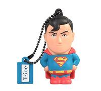 Tribe Warner Bros DC Comics Superman - Memoria USB 2.0 de 16 GB Pendrive Flash Drive de Goma con Llavero, Multicolor