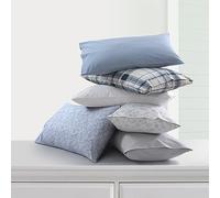 Tribeca Living Juego de sábanas de percal de algodón tamaño Queen, 300 Hilos, Bolsillos extraprofundos, Estampado Floral Emma Gris